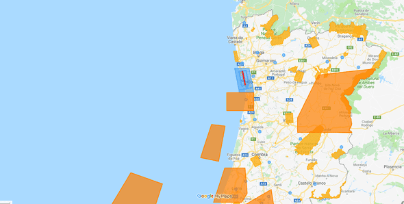Portugal Drone No Fly Zone Map